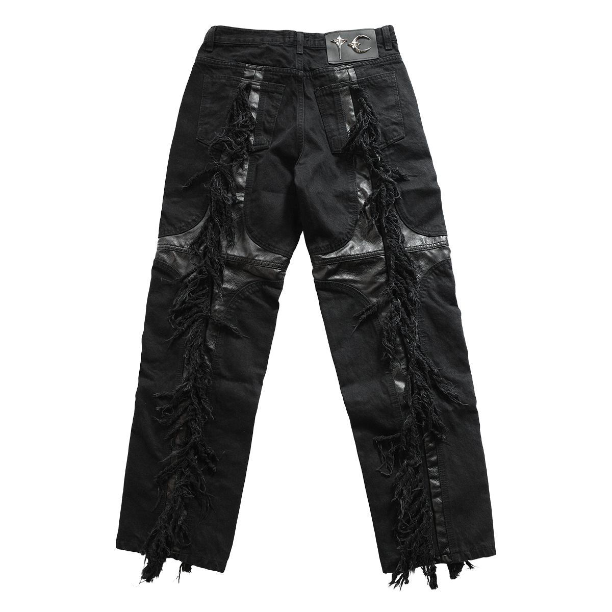 Mohican Leather Denim Pants