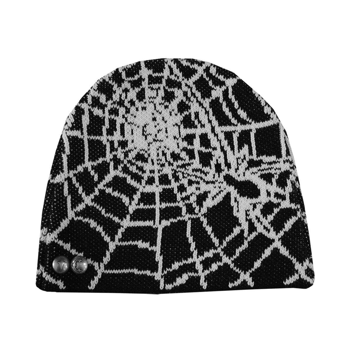 Jacquard Web Stud Beanie