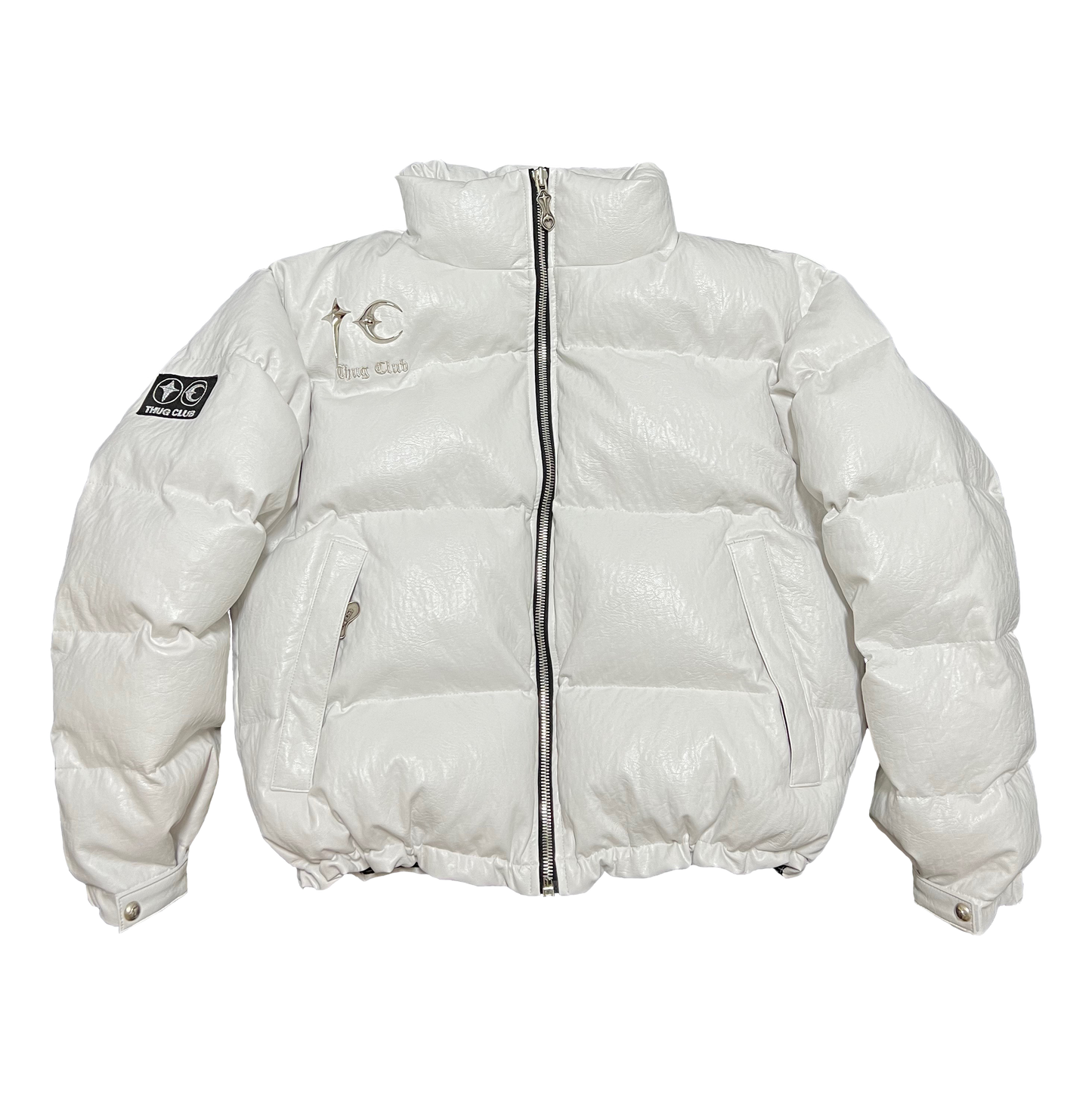 TC Leather Puffer Jacket (Duck Down)