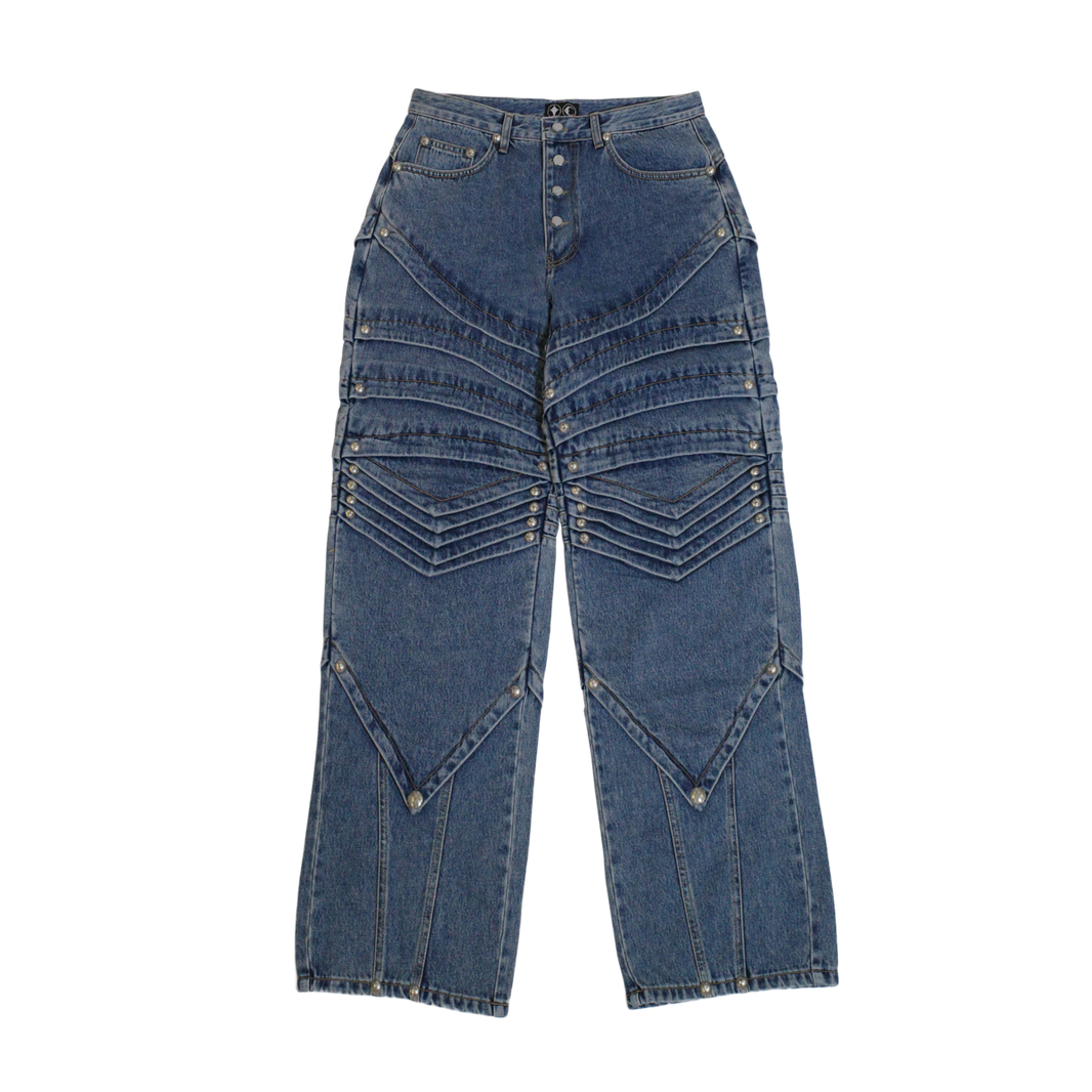 Full Stud Knight Denim Pants
